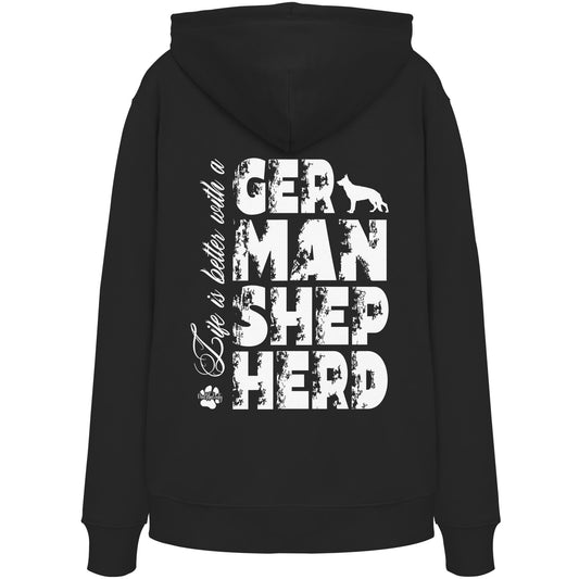 Life is better with a German Shepherd - Organic Hoodie