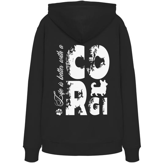 Life is better with a Corgi - Organic Hoodie