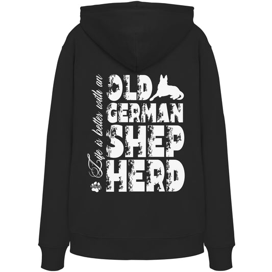 Life is better with an Old German Shepherd - Organic Hoodie