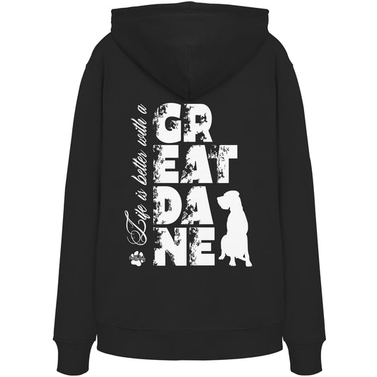 Life is better with a Great Dane - Organic Hoodie
