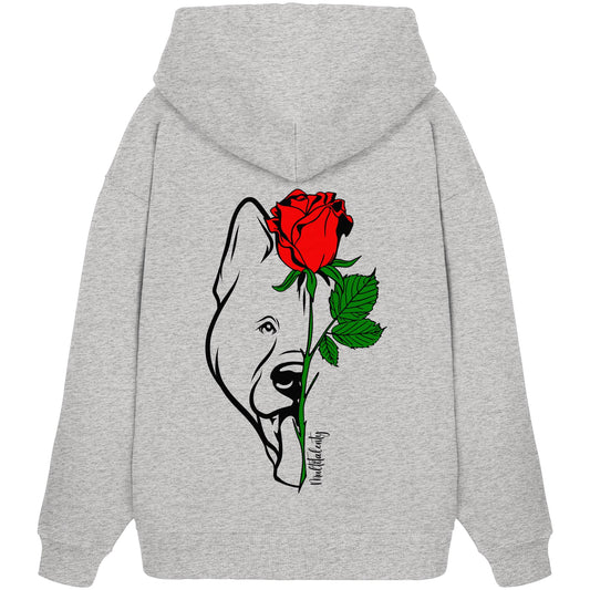 Tattoo Rose - American Akita - Organic Oversize Hoodie
