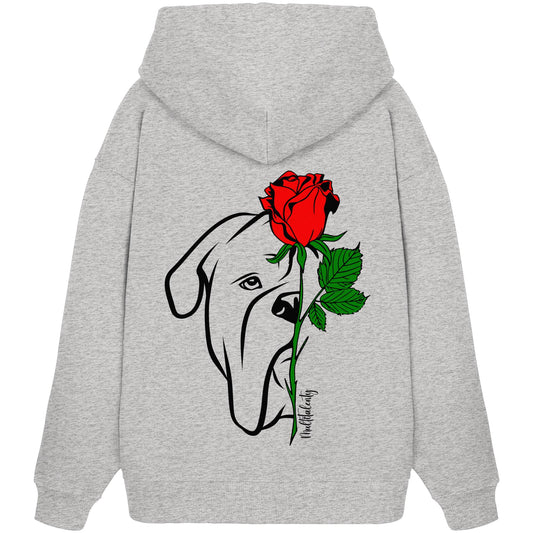 Tattoo Rose - Bullmastiff - Organic Oversize Hoodie