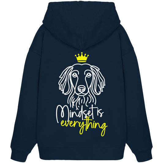 Dackel (Langhaar) - Mindset is everything - Organic Oversize Hoodie