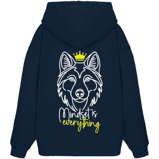 Wolfhund - Mindset is everything - Organic Oversize Hoodie