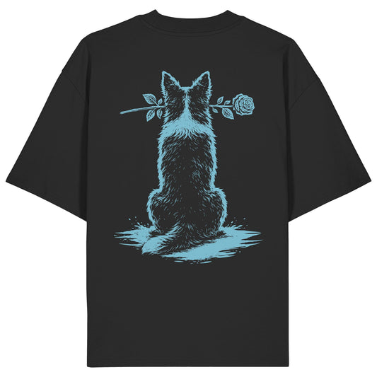 Silent Loyalty - Border Collie (Stehohren) - Organic Oversize Shirt
