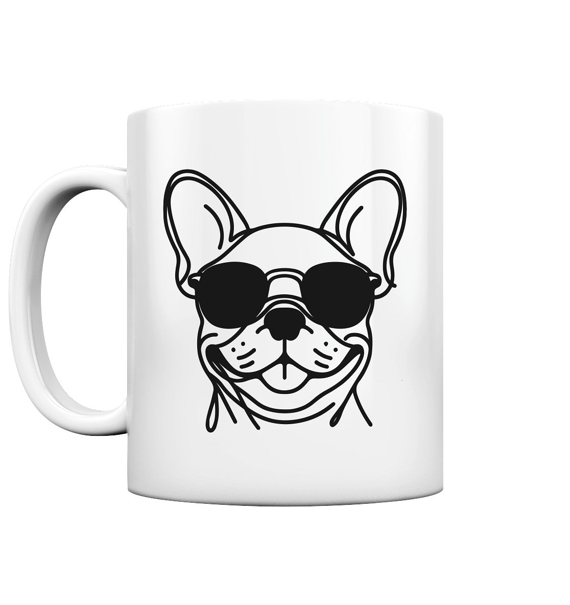 Line Art - Coole Französische Bulldogge - Tasse glossy