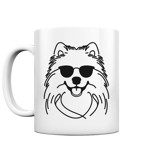 Line Art - Cooler Samojede - Tasse glossy