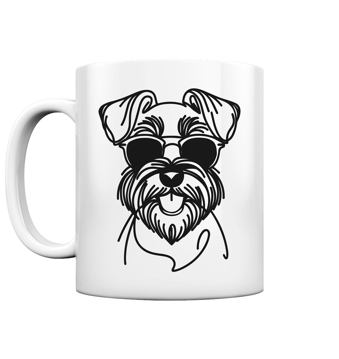 Line Art - Cooler Schnauzer - Tasse glossy