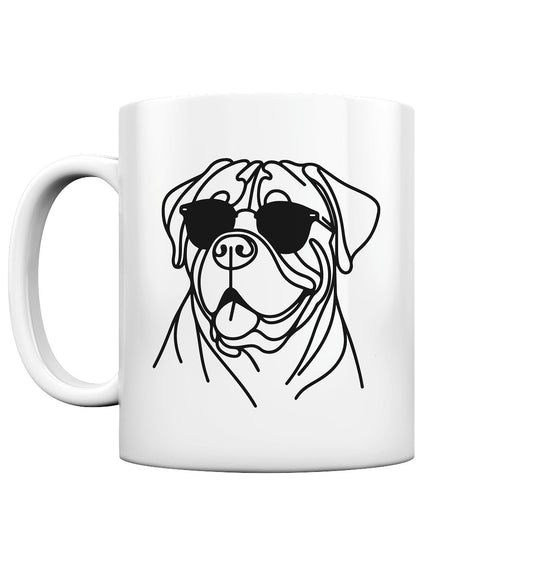 Line Art - Cooler Bullmastiff - Tasse glossy