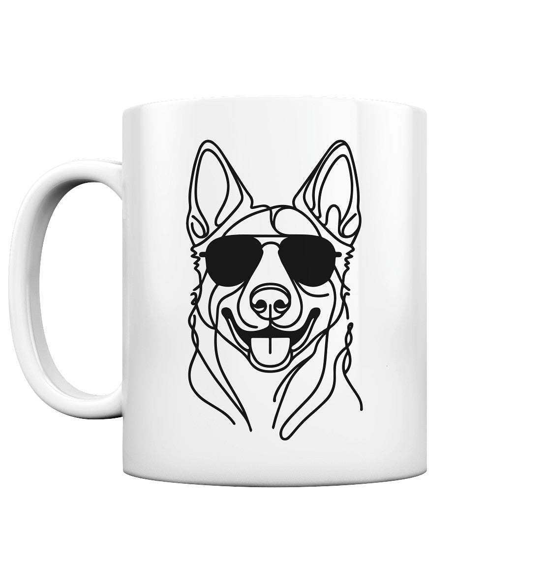 Line Art - Cooler Malinois - Tasse glossy