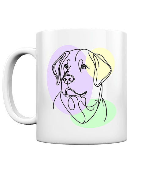 Line Art - Süßer Labrador - Tasse glossy