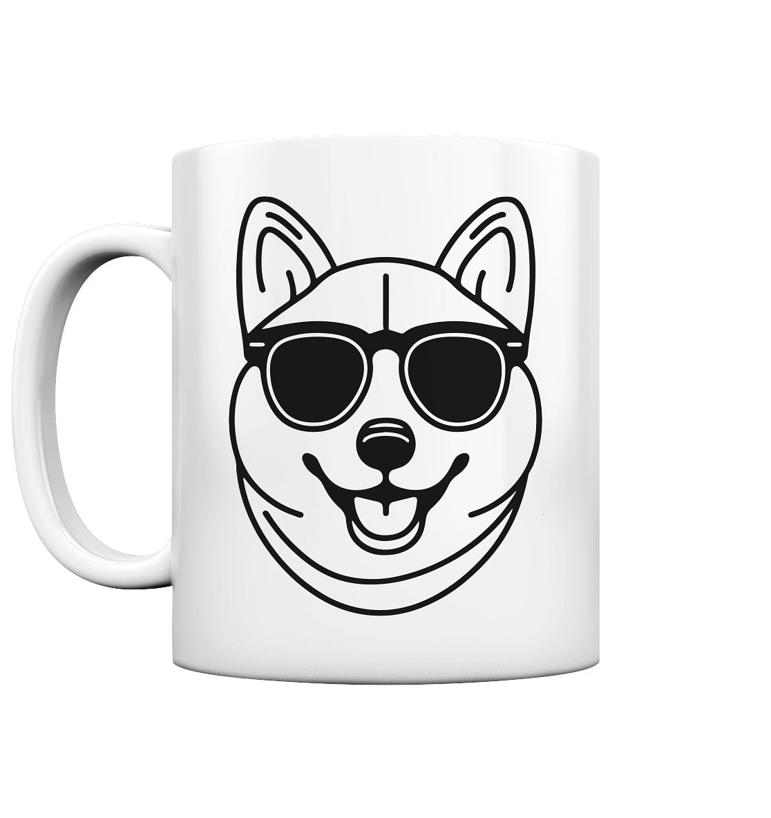 Line Art - Cooler Shiba Inu - Tasse glossy