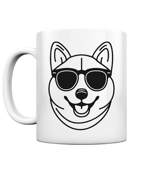 Line Art - Cooler Shiba Inu - Tasse glossy