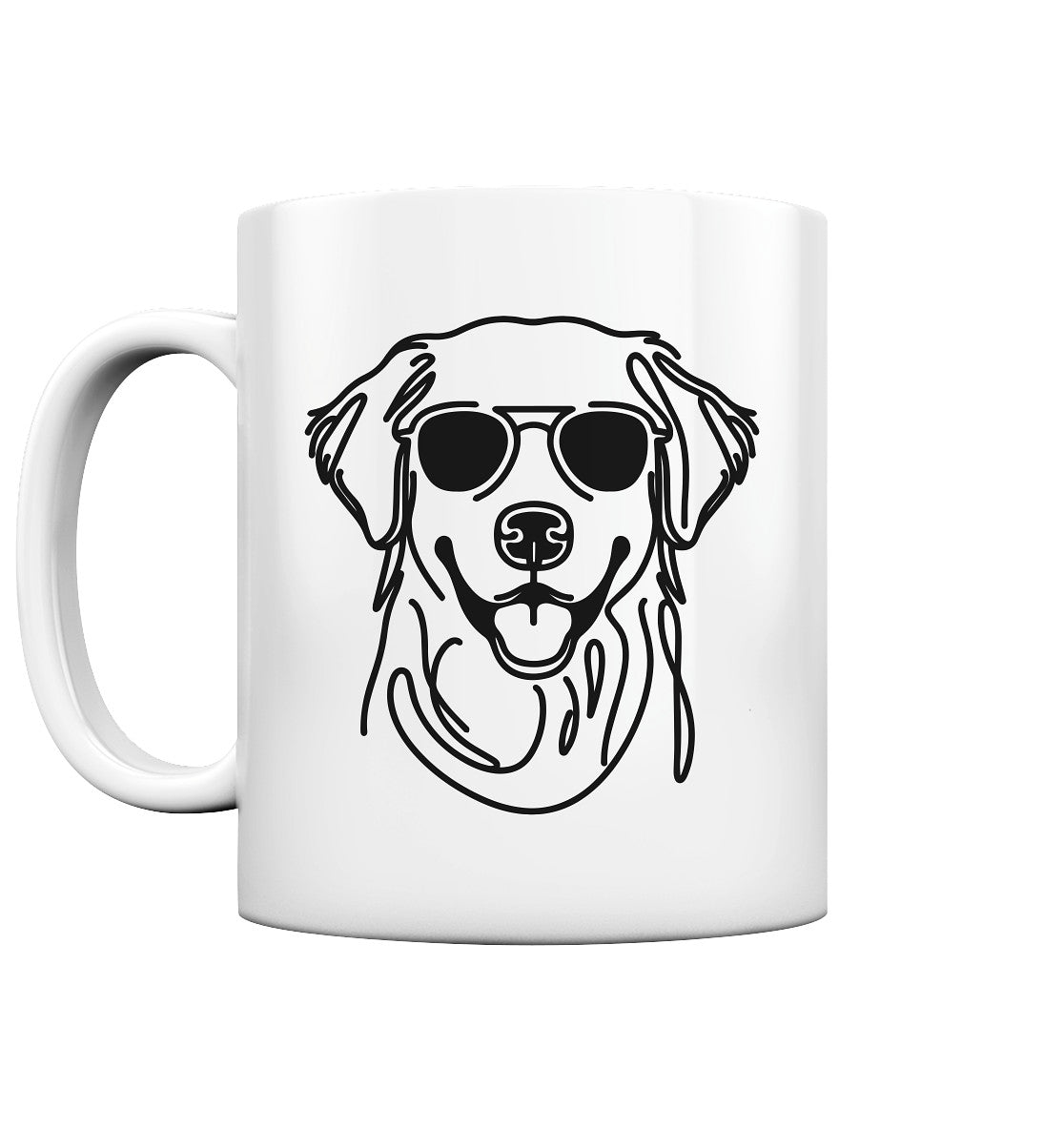 Line Art - Cooler Golden Retriever - Tasse glossy