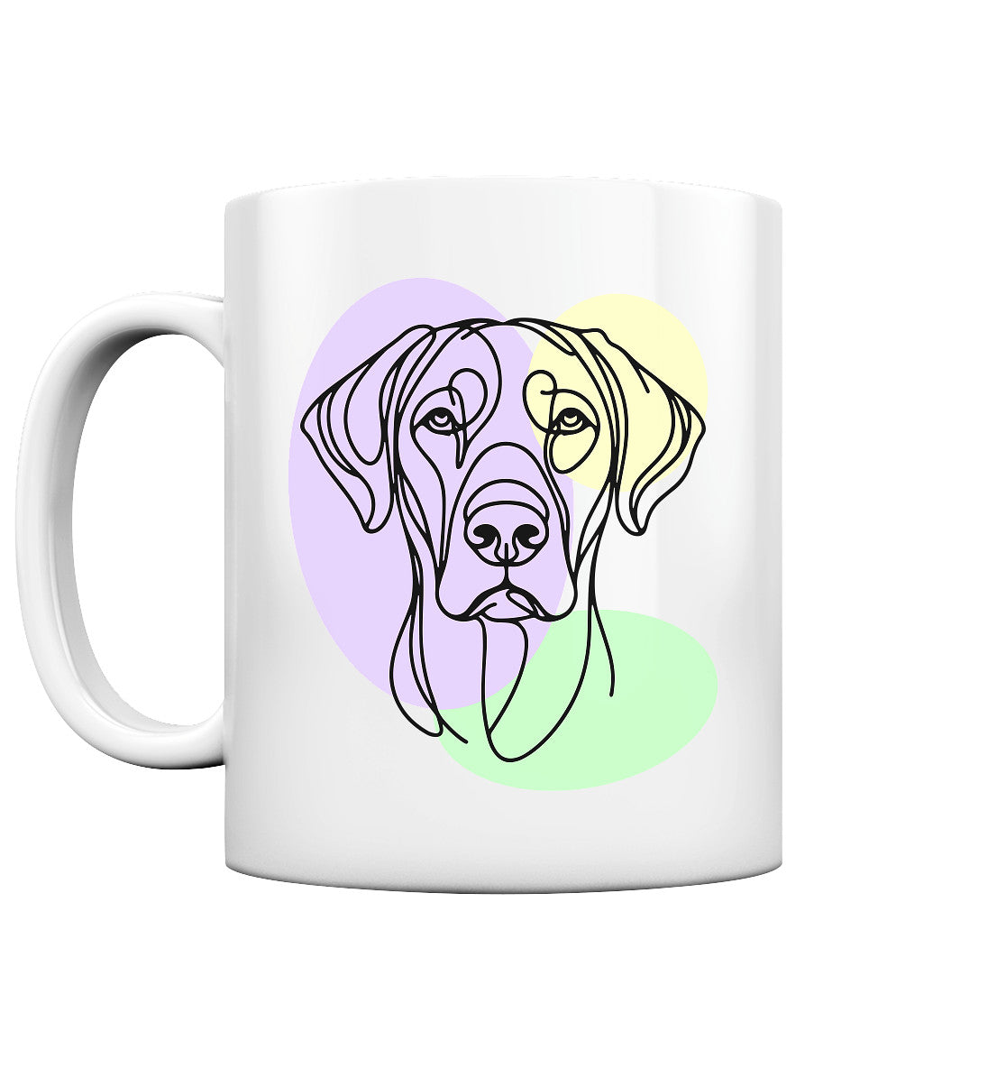 Line Art - Süßer Rhodesian Ridgeback - Tasse glossy