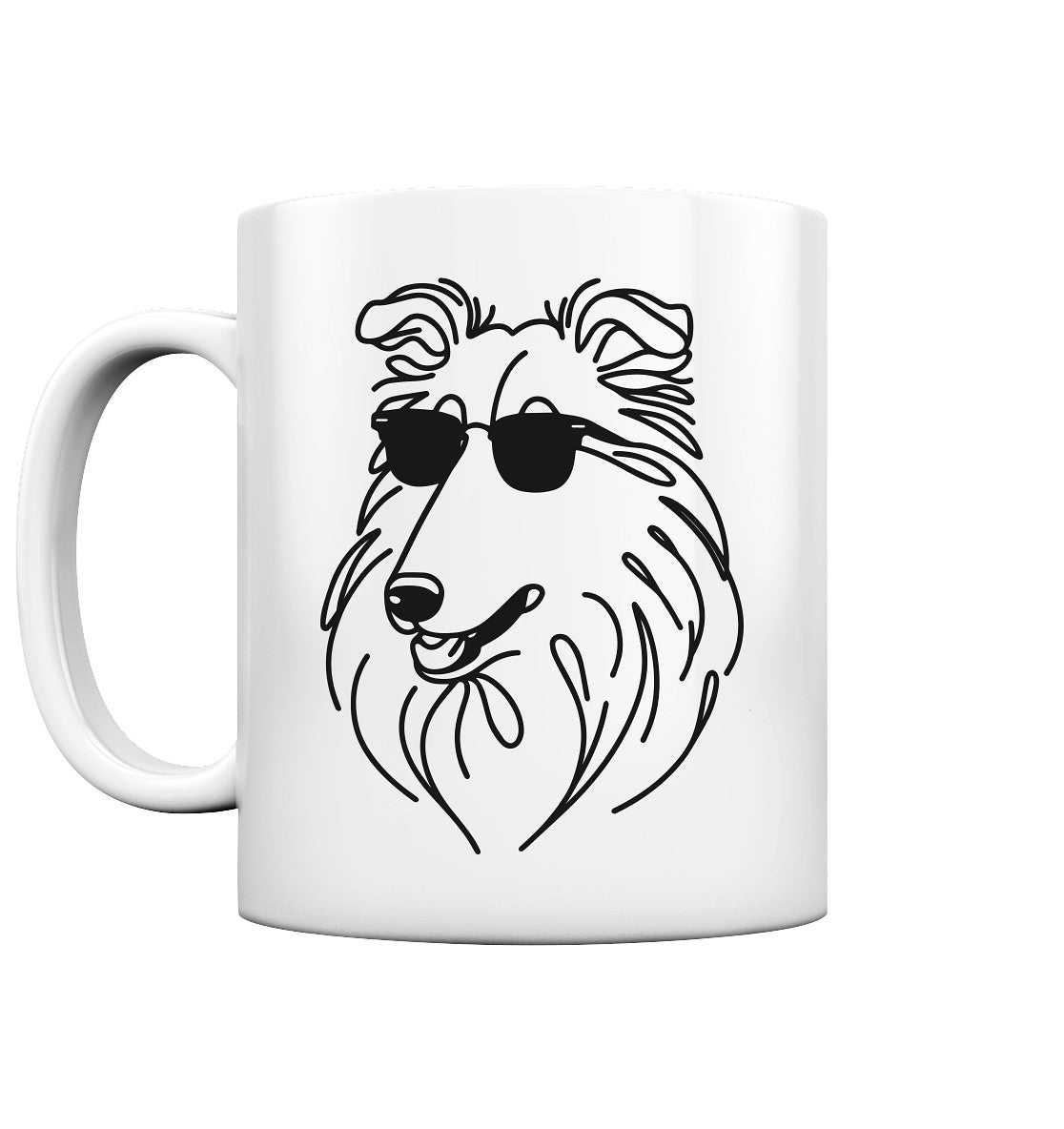 Line Art - Cooler Collie - Tasse glossy