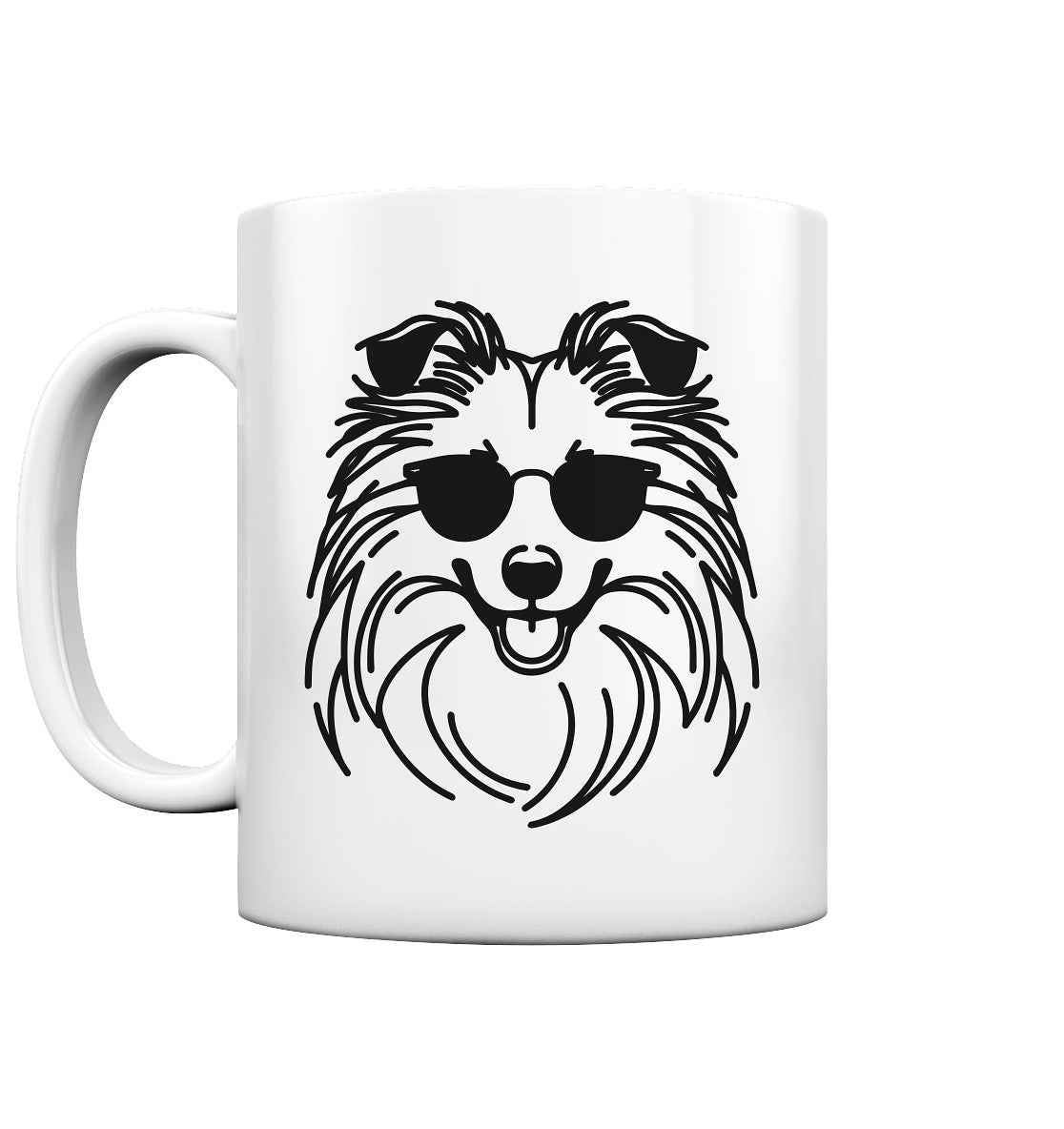 Line Art - Cooler Shetland Sheepdog - Tasse glossy