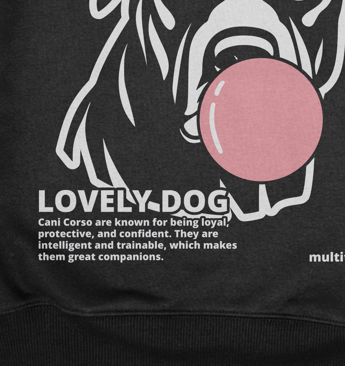 Bubble Gum Cane Corso (rosa) - Detailansicht