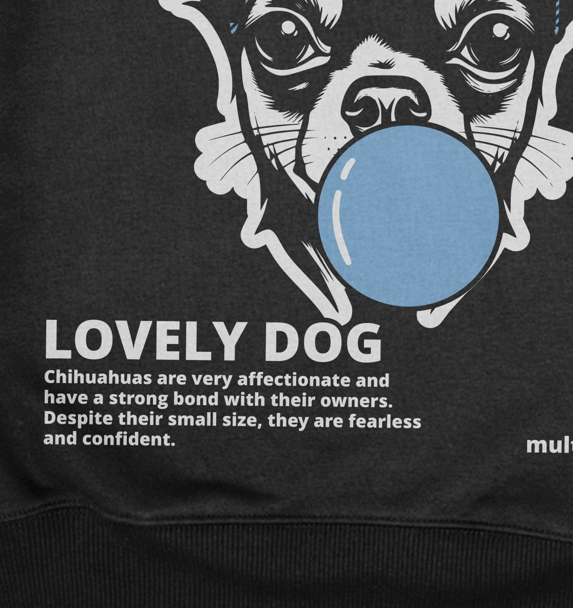 Bubble Gum Chihuahua (blau) - Detailansicht
