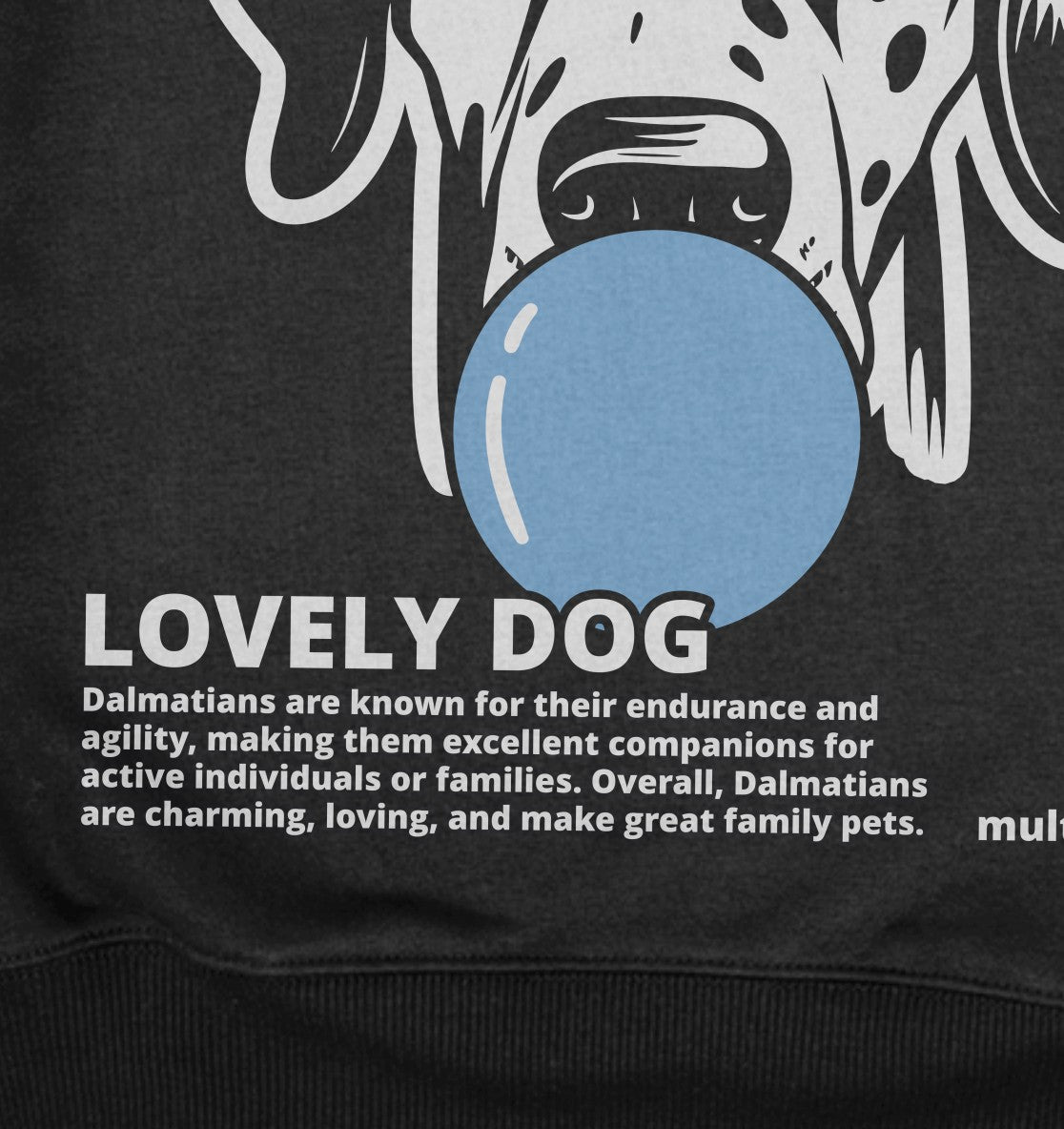 Bubble Gum Dalmatian (blau) - Detailansicht