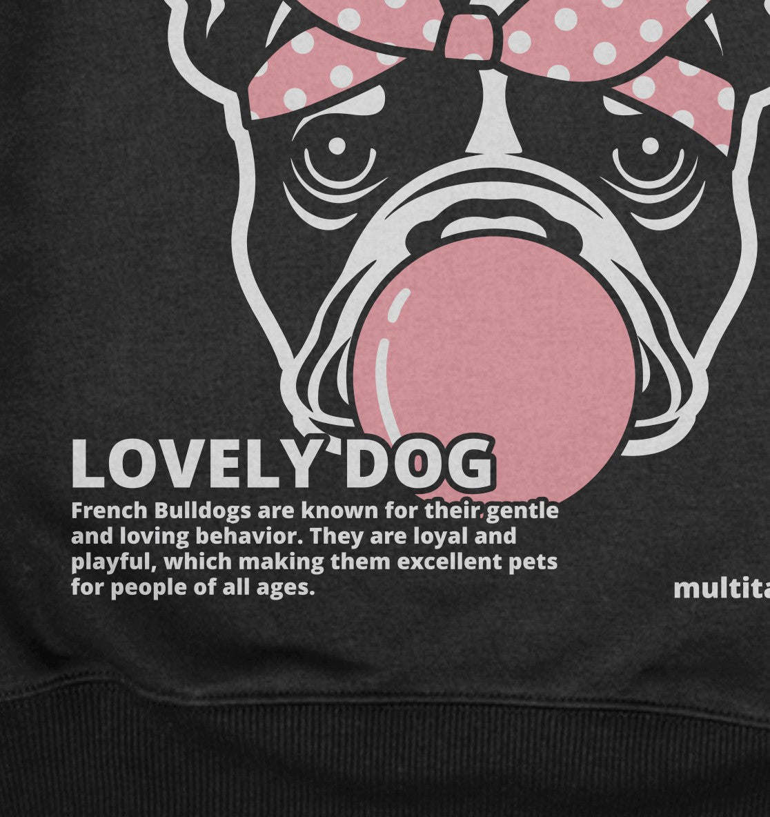 Bubble Gum Frenchie (rosa) - Detailansicht