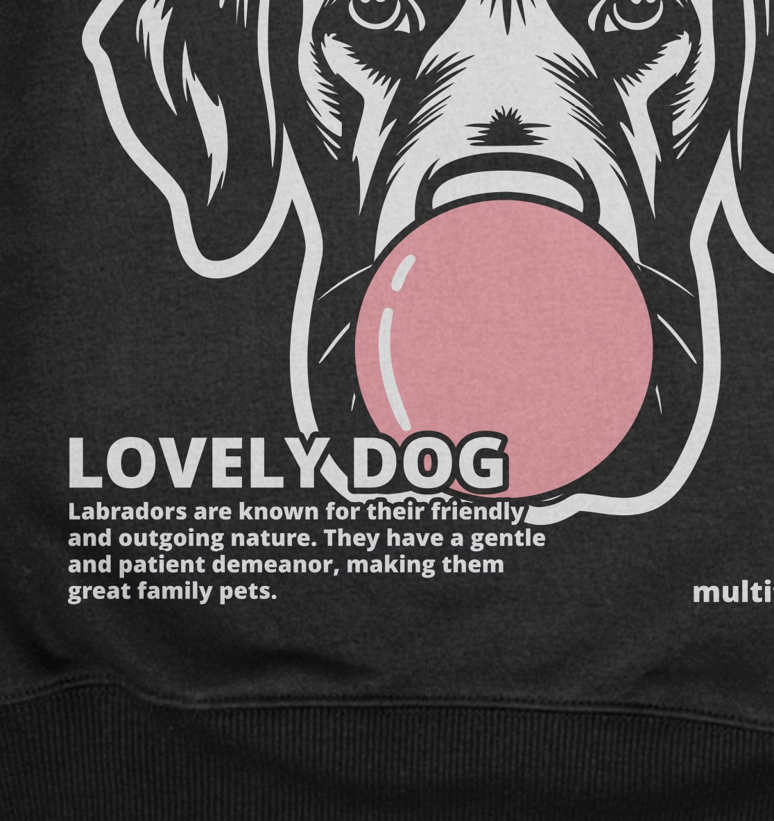 Bubble Gum Labrador (rosa) - Detailansicht