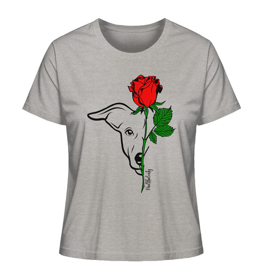 Tattoo Rose - Windhund - Ladies Organic Shirt