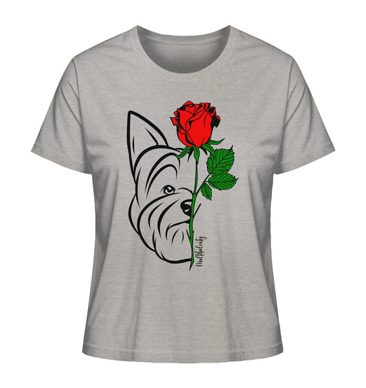 Tattoo Rose - Yorkshire Terrier - Ladies Organic Shirt