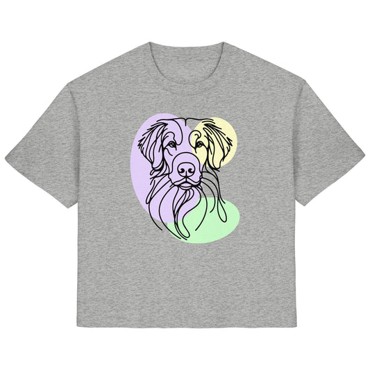 Line Art - Süßer Nova Scotia Duck Tolling Retriever - Ladies Organic Shirt