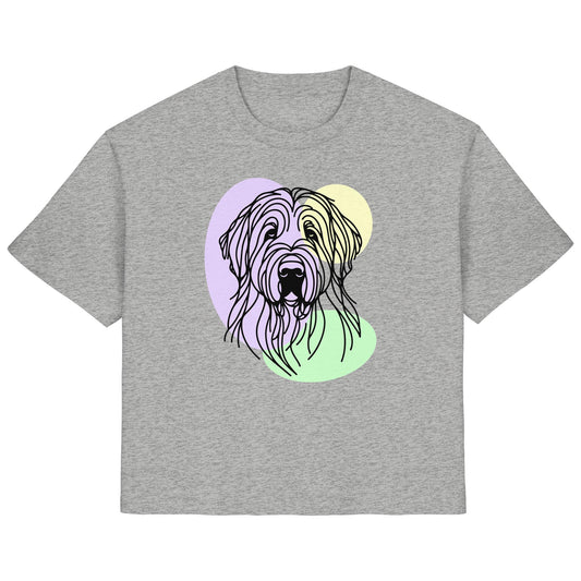 Line Art - Süßer Briard - Ladies Organic Shirt