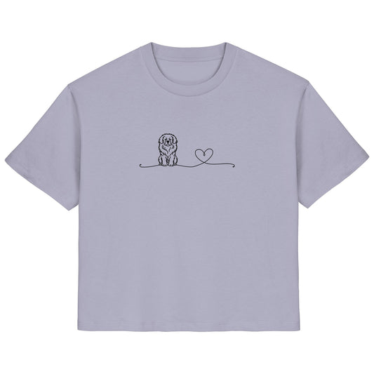 Line Art - Tibetdogge mit Herz - Ladies Organic Shirt