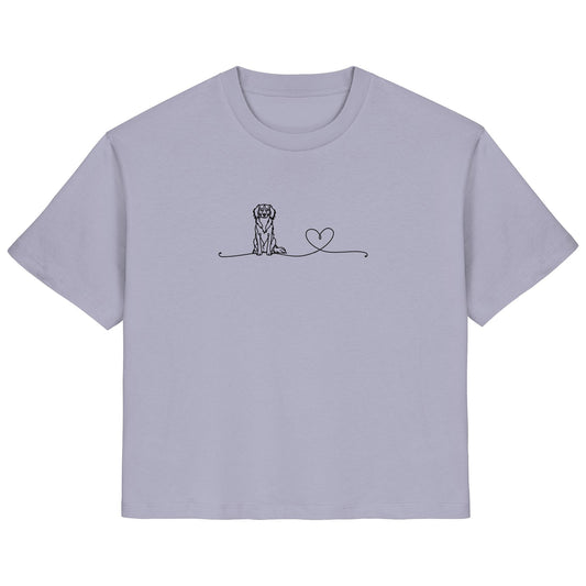Line Art - Kooikerhondje mit Herz - Ladies Organic Shirt