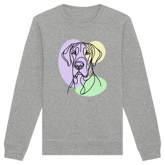 Line Art - Süße Deutsche Dogge - Organic Basic Unisex Sweatshirt