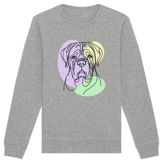 Line Art - Süße Bordeauxdogge - Organic Basic Unisex Sweatshirt