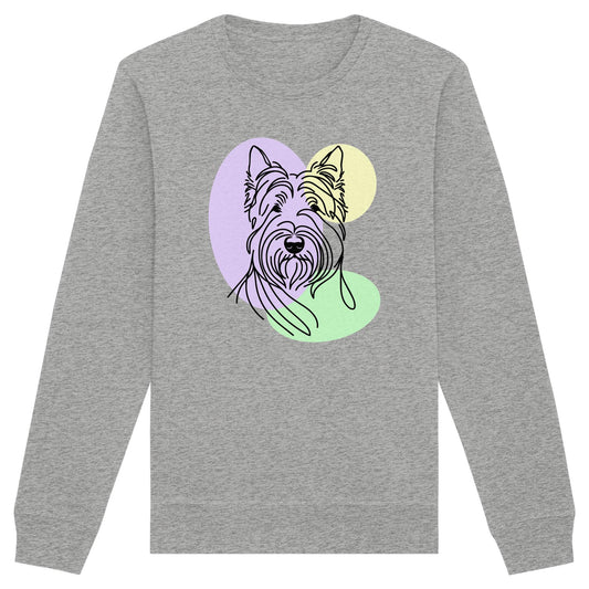 Line Art - Süßer Scottish Terrier - Organic Basic Unisex Sweatshirt