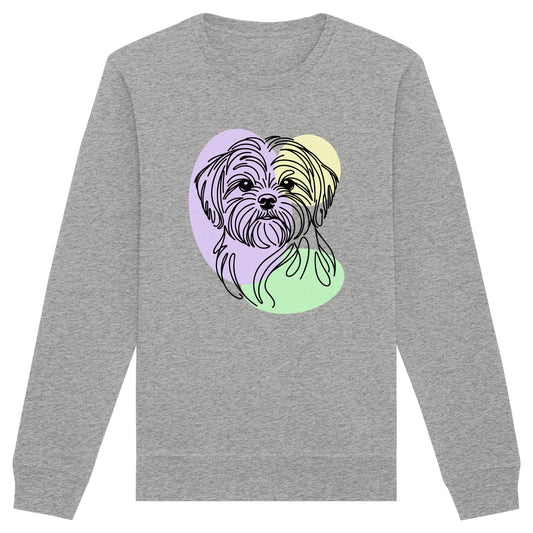 Line Art - Süßer Shih Tzu - Organic Basic Unisex Sweatshirt