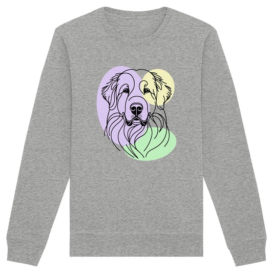 Line Art - Süßer Pyrenäenberghund - Organic Basic Unisex Sweatshirt