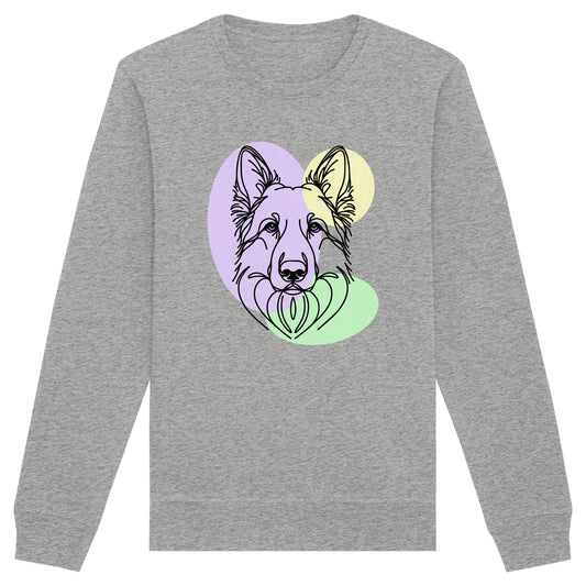 Line Art - Süßer Schäferhund - Organic Basic Unisex Sweatshirt