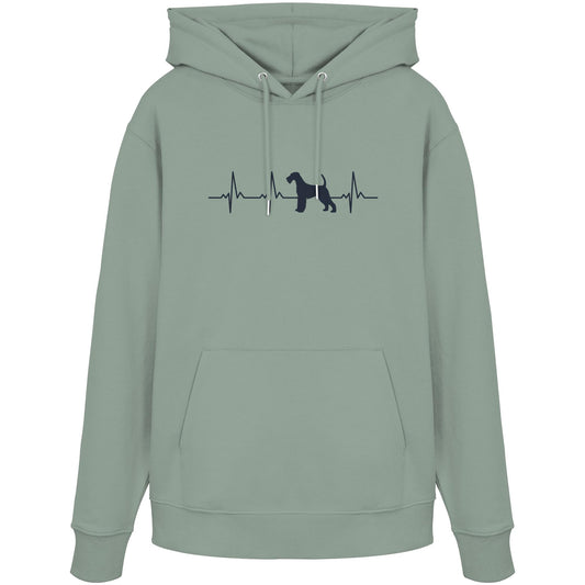 Herzschlag Airedale Terrier - Organic Hoodie