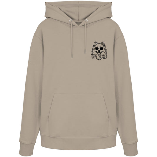 Line Art - Cooler Wolfsspitz - Organic Hoodie