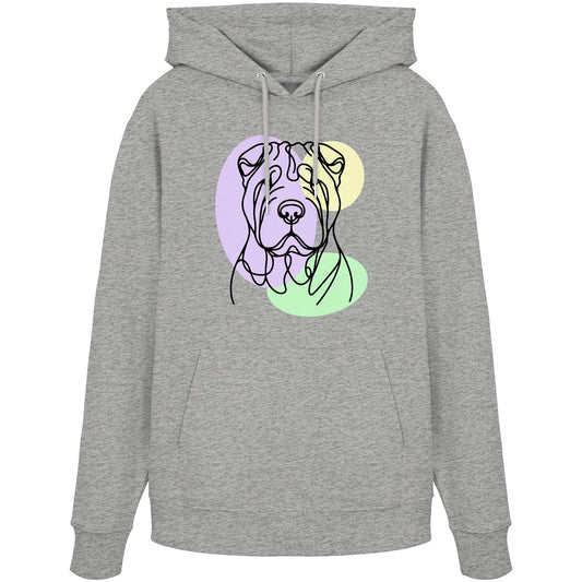 Line Art - Süßer Shar-Pei - Organic Hoodie