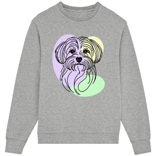 Line Art - Süßer Malteser - Organic Lightweight Sweatshirt