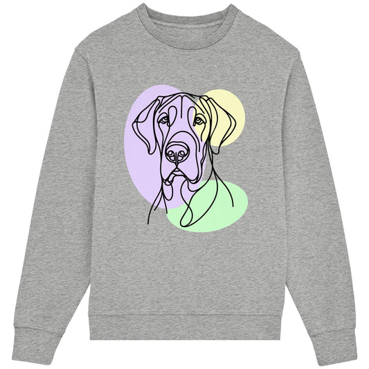 Line Art - Süße Deutsche Dogge - Organic Lightweight Sweatshirt