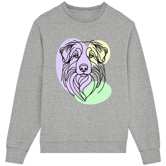 Line Art - Süßer Australian Shepherd - Organic Lightweight Sweatshirt