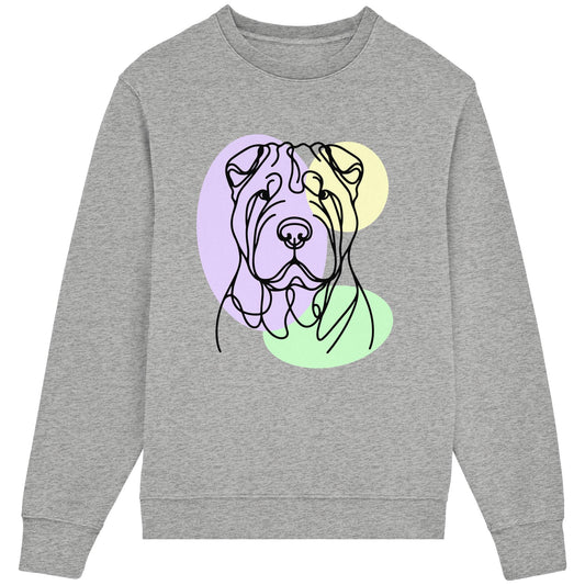 Line Art - Süßer Shar-Pei - Organic Lightweight Sweatshirt