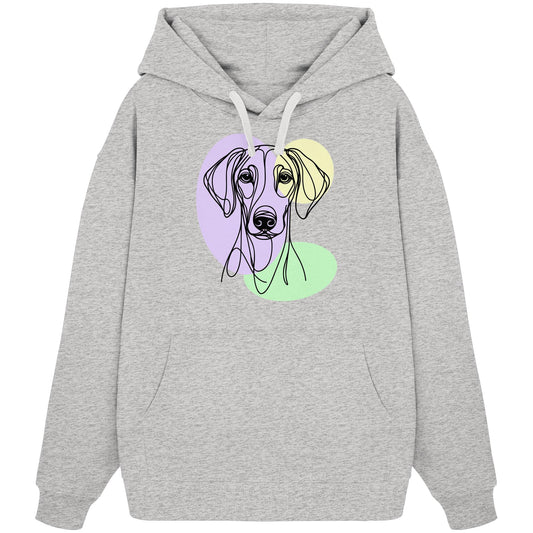 Line Art - Süßer Dobermann - Organic Oversize Hoodie