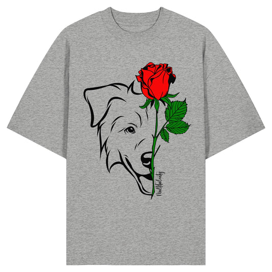 Tattoo Rose - Australian Shepherd - Organic Oversize Shirt