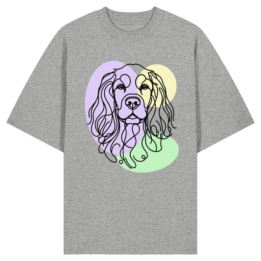 Line Art - Süßer Cocker Spaniel - Organic Oversize Shirt