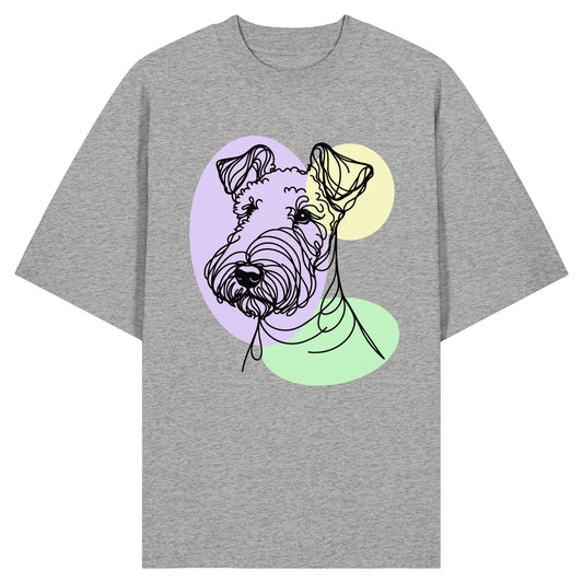 Line Art - Süßer Airedale Terrier - Organic Oversize Shirt