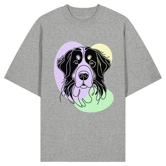 Line Art - Süßer Berner Sennenhund - Organic Oversize Shirt